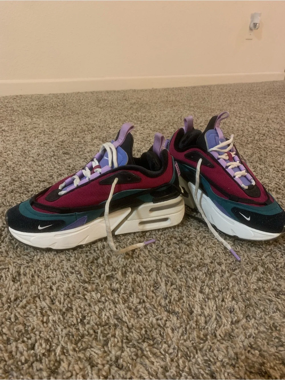 Nike Women's Multicolor Chunky Sneaker - Purple/Teal/Black